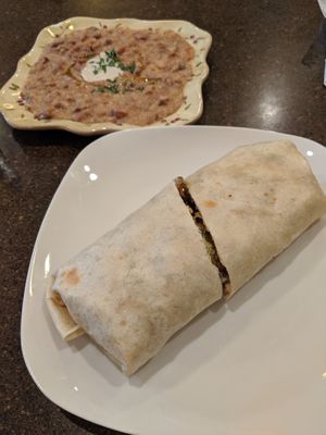 Supreme falafel wrap and foul moudamas at Moon Light Cafe in New Paltz