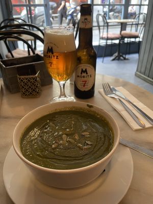 Crema de espinaca   at Cuvi in Barcelona