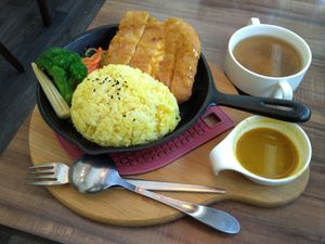 藍帶珠排飯套餐 at Shū Màn 蔬漫蔬食料理 - Suman in New Taipei City