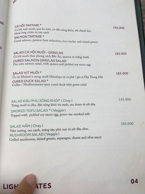 Menu 3 at Monsoon Bar & Kitchen in Hanoi
