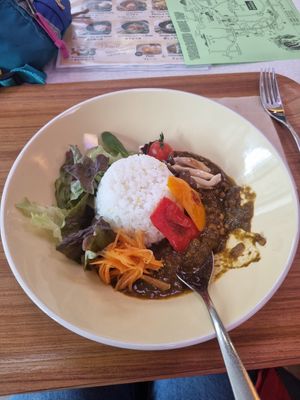 Vegan curry at Cafe Terrace Takachihoya in Miyazaki