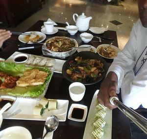 Dishes served quickly and mostly all at once! at Sum Yuen Buddhist Vegetarian Restaurant in Macau