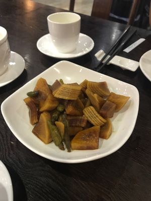 spicy braised radish  at Sum Yuen Buddhist Vegetarian Restaurant in Macau