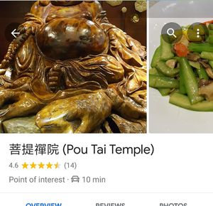 Chinese name of the Temple for your taxi driver at Sum Yuen Buddhist Vegetarian Restaurant in Macau