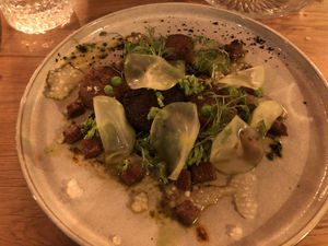 Scallops & Black pudding - really good!  at Fino in Gdansk