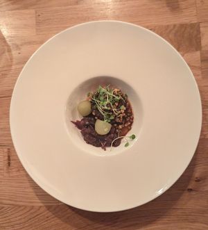 Vegan black pudding, truly amazing at Fino in Gdansk