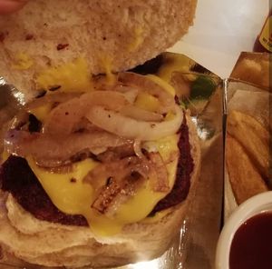 Corned beet burger (taste like tacos) at Planted - Cloud Kitchen in Metro Manila