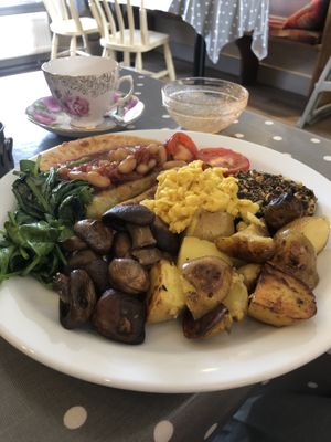 Absolutely delicious full vegan breakfast and so much too 💚  at Gingers Welsh Bakery in Haverfordwest