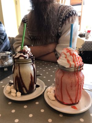 Vegan milkshakes at Gingers Welsh Bakery in Haverfordwest