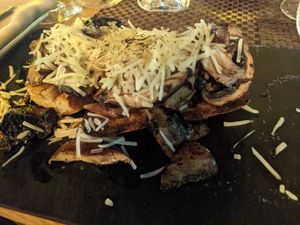 Mushrooms on toast at Rustica in Torrevieja