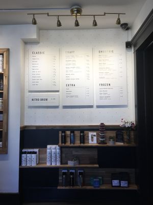 The drink menu at Cloveberry in Sparta