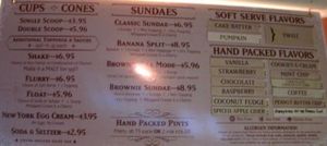 Menu at Blythe Anne's in New York City