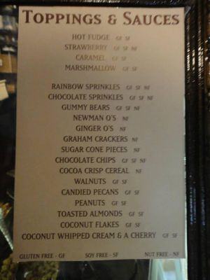 Menu at Lula's :)  at Blythe Anne's in New York City