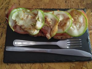 Vegan toasted bread at Cafe La Lola  in Gran Canaria