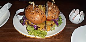 The vegan burger, a must try. at Orenda in Beirut