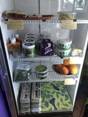 Takeaway selection toward closing time at Sally Ann's Cafe and Market in Lubec