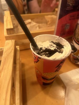 Oreo milkshake with oat milk  at Flower Burger in Bologna