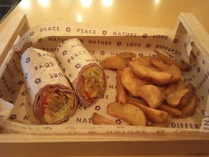 Kebroll menu at Flower Burger in Bologna