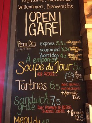 Menu d'hiver at Open Gare in Biarritz