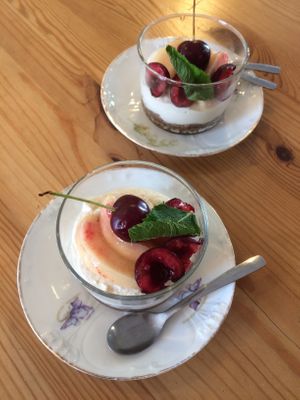 cheesecake en verrine at Open Gare in Biarritz