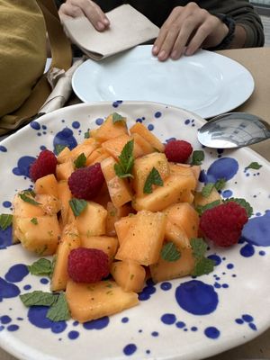 Mint and lemon salad  at L'Espurna in Olot