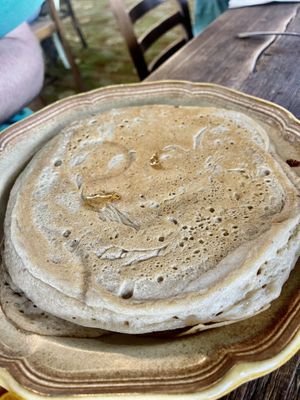 2 apple pancakes   at The Toasted Owl Cafe - Cortland Blvd in Flagstaff