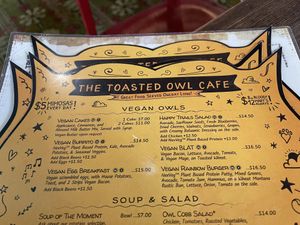Menu   at The Toasted Owl Cafe - Cortland Blvd in Flagstaff