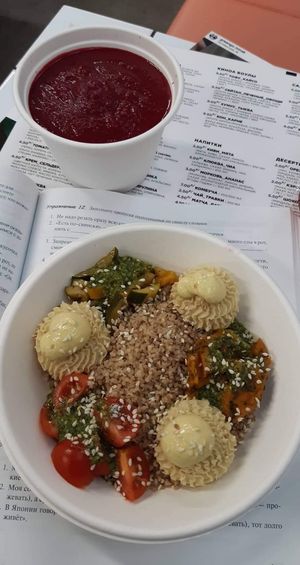 Суп и боул at Green+Go in Minsk