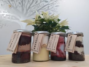 Vegan desserts. Photo by: Zelena japka on Facebook at Zelena Japka in Maribor