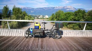 Our cargo bike, reduce traffic and pollution while zipping around the city delivering fresh plant based meals  at Rockin Beets in Bolzano