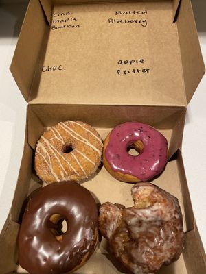 Chefs choice four pack of vegan doughnuts at Pepperbox Doughnuts - Design Center  in Charlotte