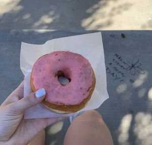 Highly recommend the strawberry! My favorite flavor so far   at Pepperbox Doughnuts - Design Center  in Charlotte