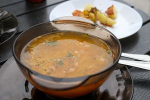 cabbage soup at Vilties Vaistinės Arbatine in Kaunas