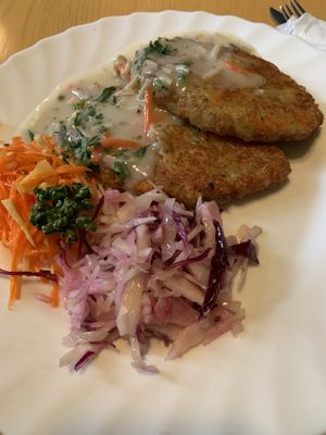 Wheat cutlet  at Vilties Vaistinės Arbatine in Kaunas