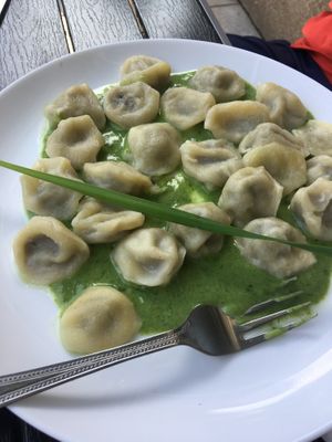 Dumplings w mushroom   at Vilties Vaistinės Arbatine in Kaunas