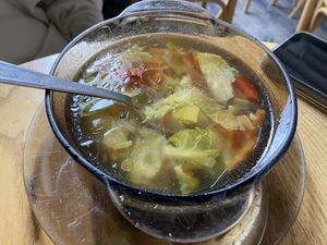 Vegetable soup  at Vilties Vaistinės Arbatine in Kaunas