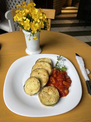 Fried eggplant  at Vilties Vaistinės Arbatine in Kaunas