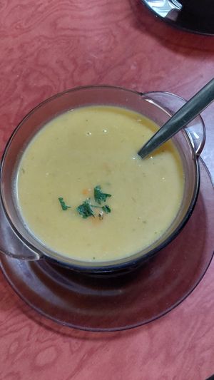 Vegetable soup at Vilties Vaistinės Arbatine in Kaunas