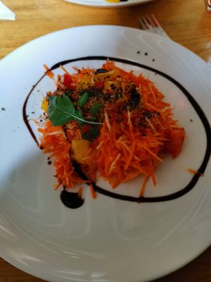 Healthy salad at Vilties Vaistinės Arbatine in Kaunas