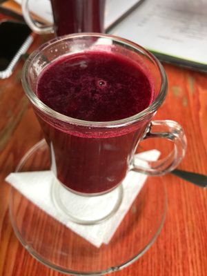 authentic hot fruity drink at Vilties Vaistinės Arbatine in Kaunas