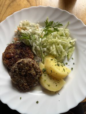 Mushroom cutlets  at Vilties Vaistinės Arbatine in Kaunas