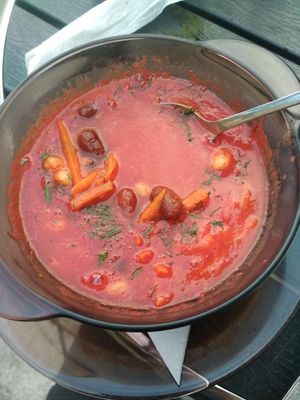 Red beans soup at Vilties Vaistinės Arbatine in Kaunas