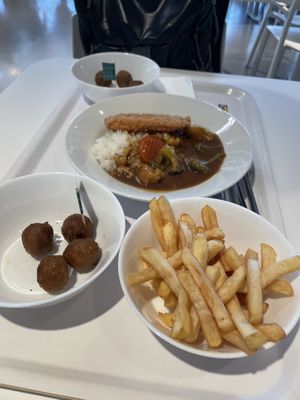 Katsu, plant balls and chips   at IKEA in Nagakute