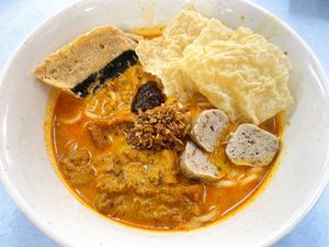 Nyonya laksa  at E-PACS Vegan Cafe in East Tamaki