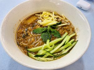 Asam laksa  at E-PACS Vegan Cafe in East Tamaki