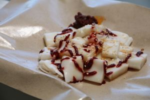 Cheong fun at E-PACS Vegan Cafe in East Tamaki