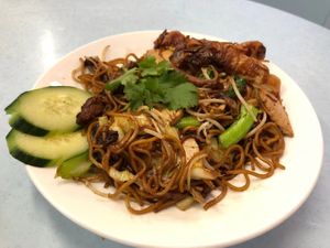 Fried Noodles at E-PACS Vegan Cafe in East Tamaki