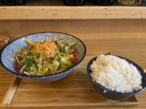 Wok veggies with tofu and ricee  at vEATnam in Villach