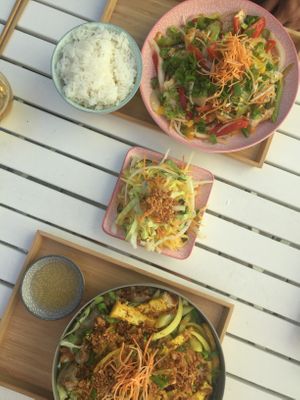 Unsere Hauptgerichte mit Mangosalat at vEATnam in Villach