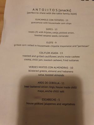 Antojitos at El Planta in South Brisbane